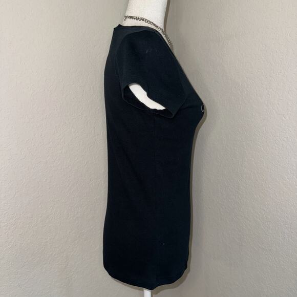 Harley-Davidson Biker Bling T-Shirt Womens Large Black Rhinestone Skull Pullover - Picture 3 of 10